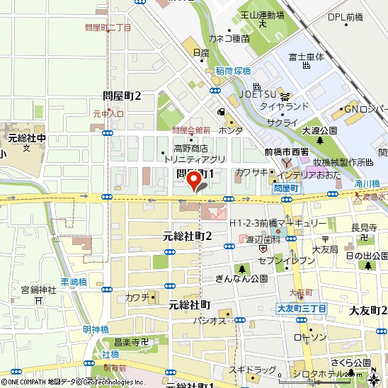 （株）前橋タイヤサービスセンター付近の地図